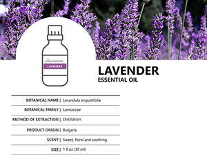 Lavender Essential Oil (Lavandula angustifolia) -30ML