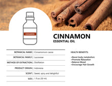 Load image into Gallery viewer, Cinnamon Essential Oil (Cinnamomum cassia) 30mL (1 fl oz.)