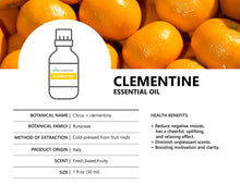 Load image into Gallery viewer, Clemetine Essential Oil (Citrus × clementina) 30mL (1 fl.oz)