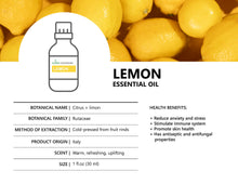 Load image into Gallery viewer, Citrus Essential Oil Set (30mL) - Lemon,Tangerine and Bergamot